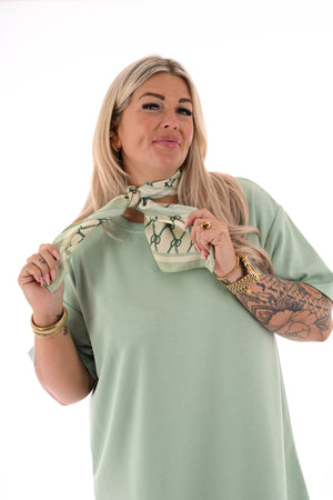 Kort sjaaltje touwdetail lichtgroen