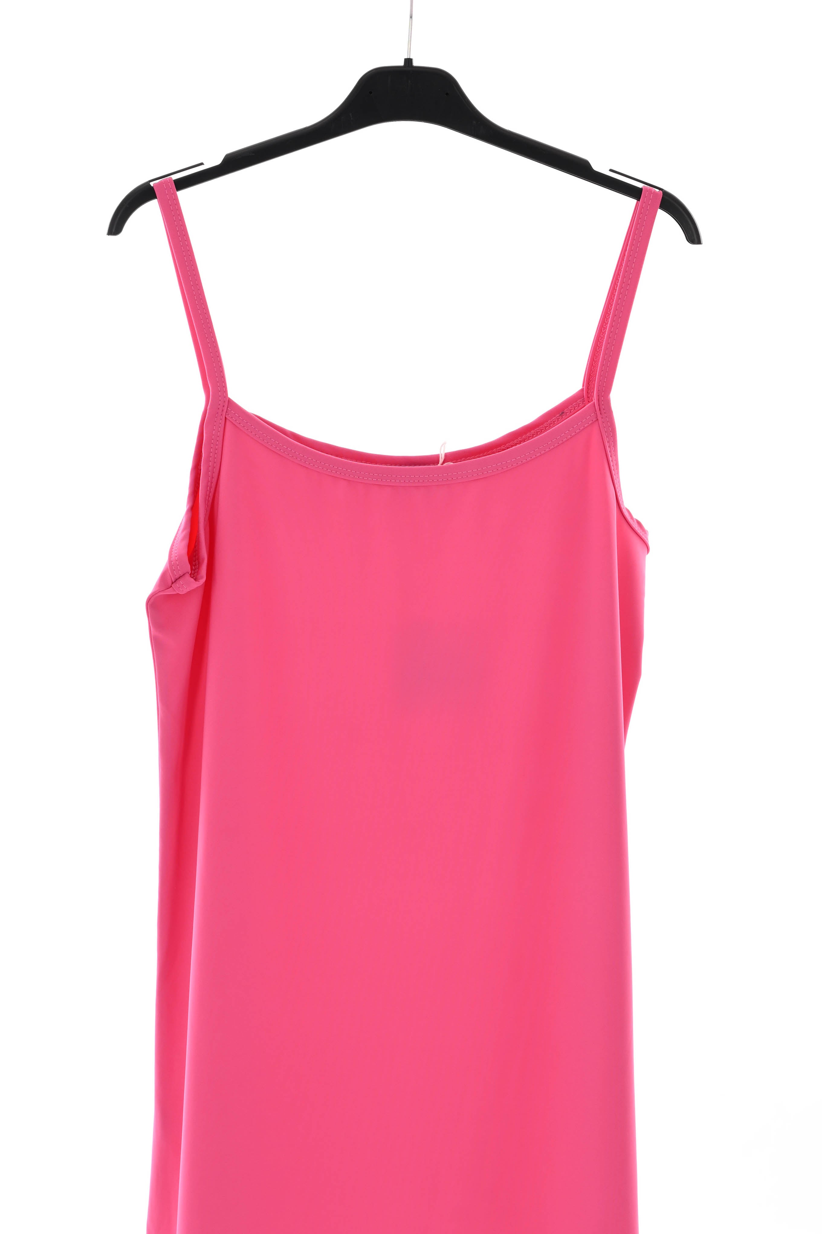 Onderjurkje met smalle bandjes donkerroze