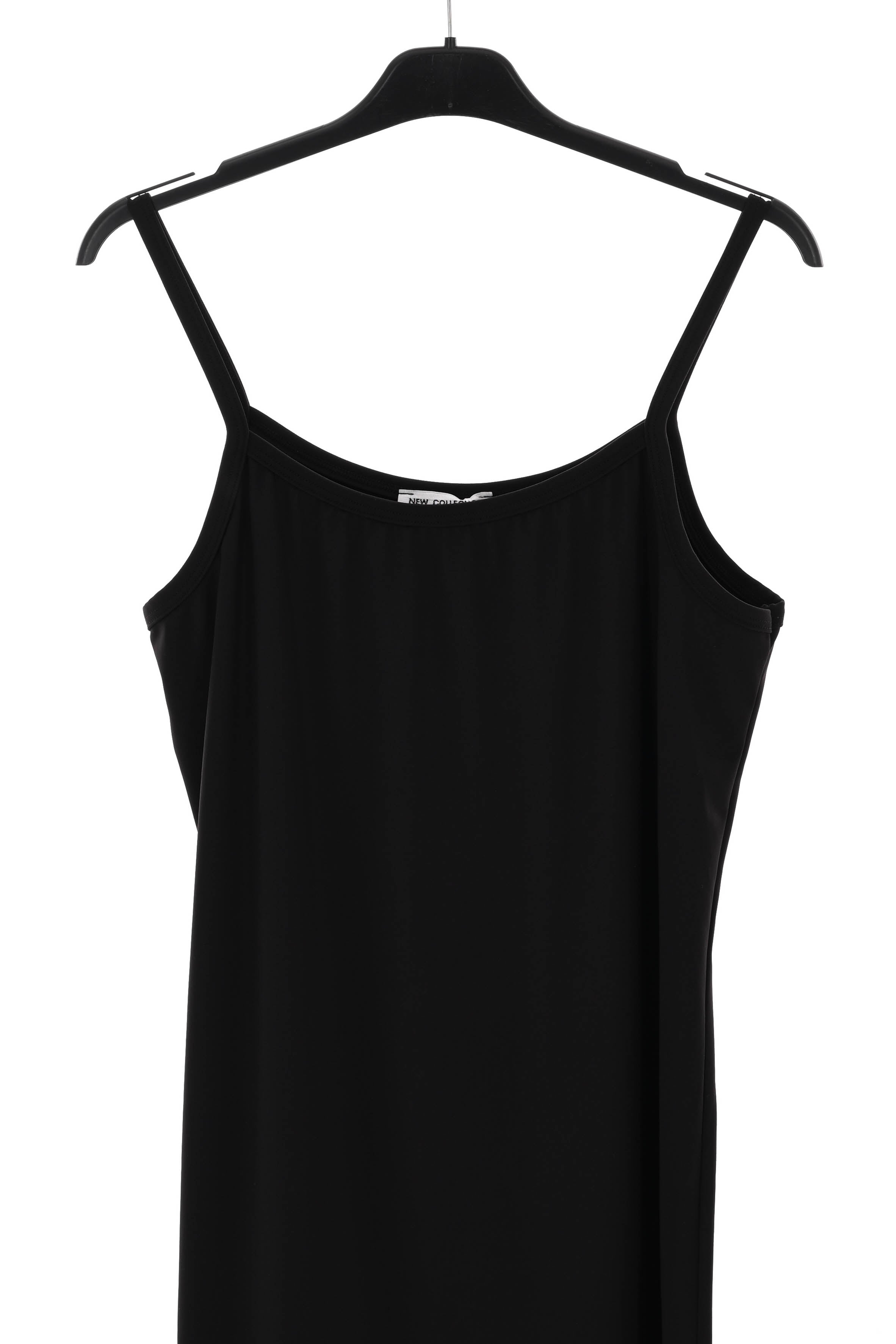 Onderjurkje met smalle bandjes zwart