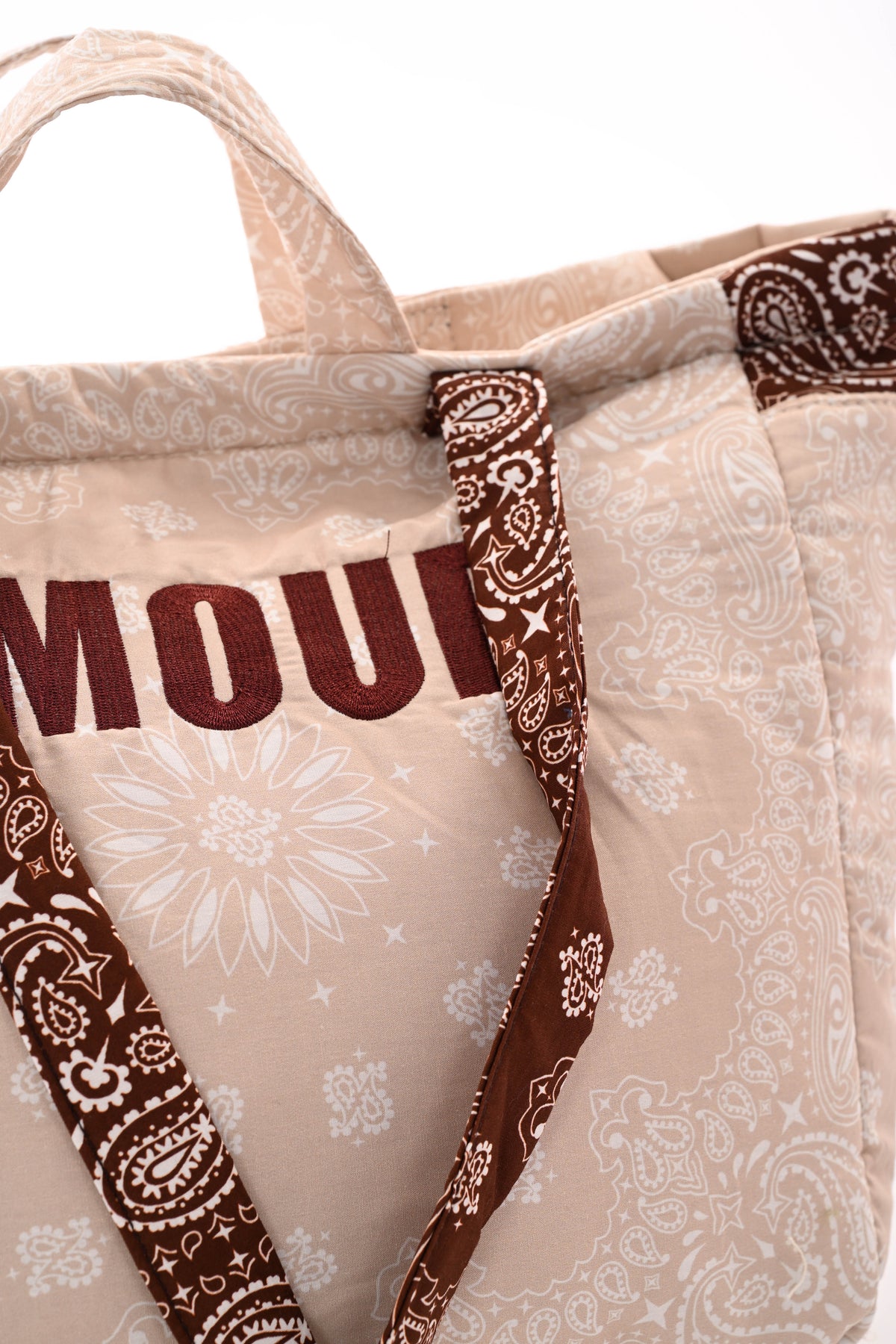 Grote tas paisley  Amour en sleutelhanger bruin
