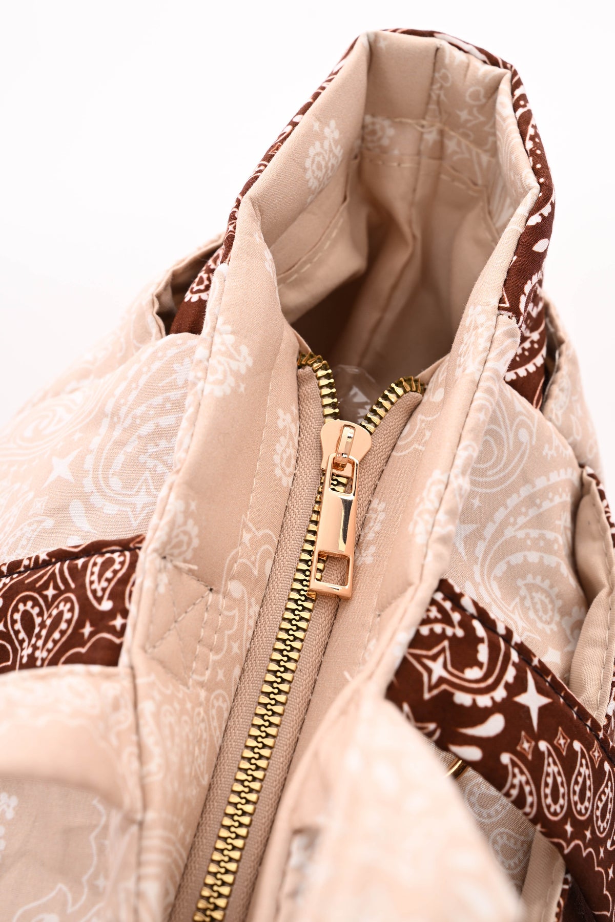 Grote tas paisley  Amour en sleutelhanger bruin