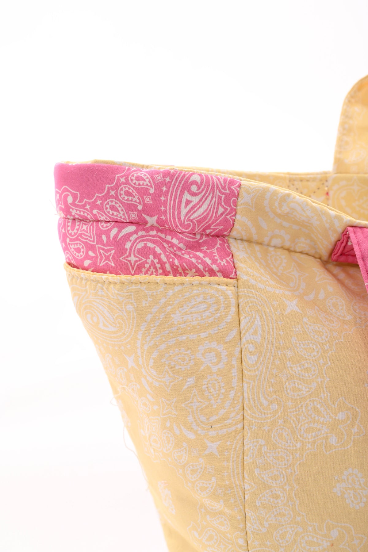 Grote tas paisley  Amour en sleutelhanger lichtgeel