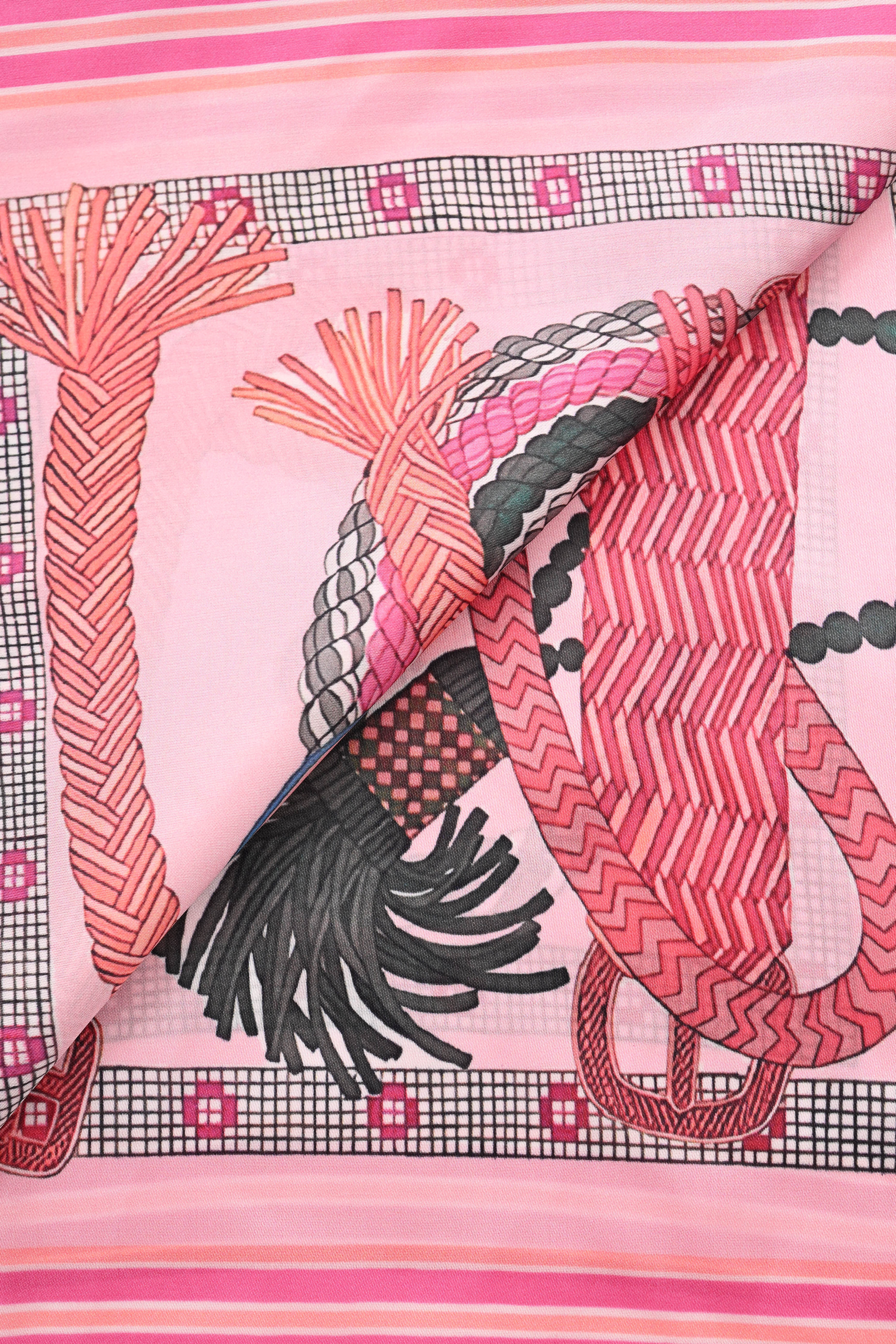 Kort sjaaltje kettingen roze