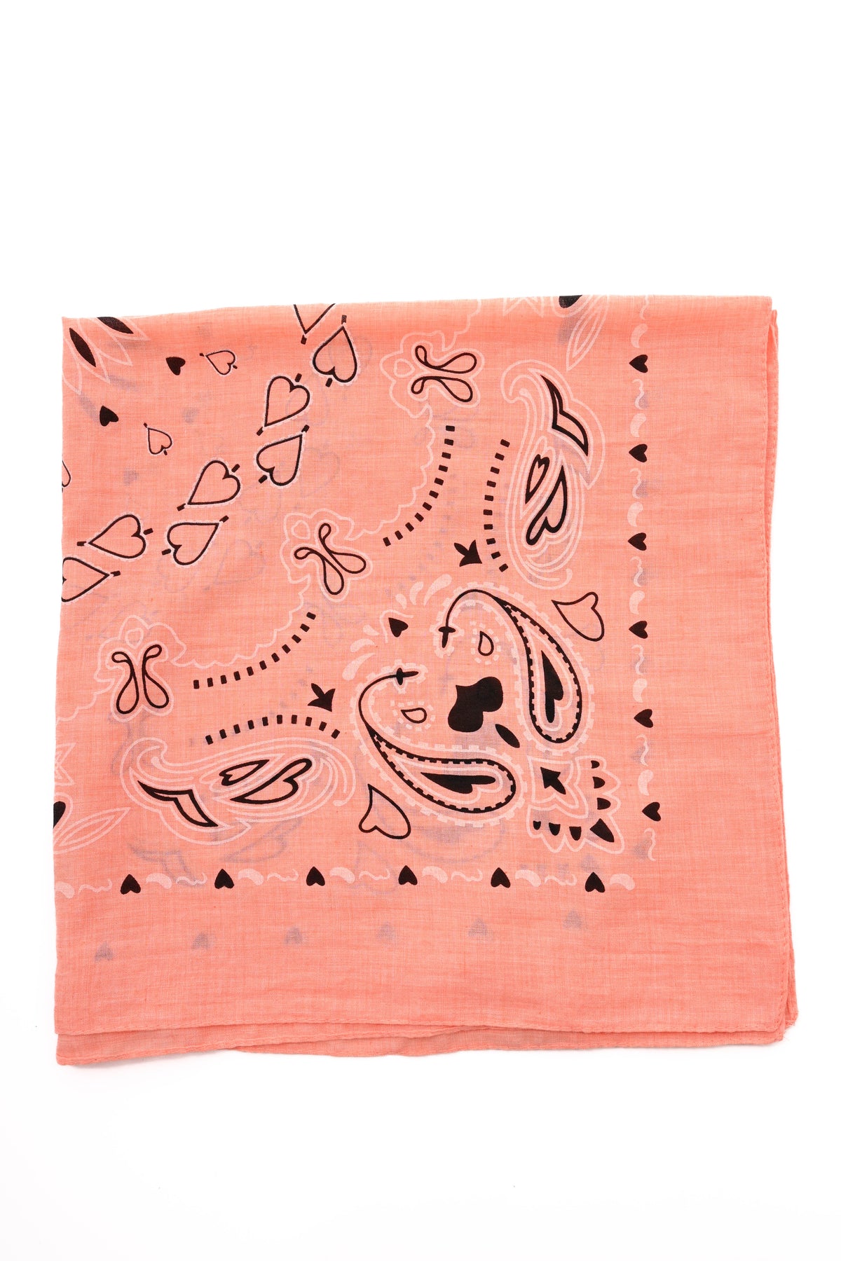 Kort sjaaltje hartjes zalm