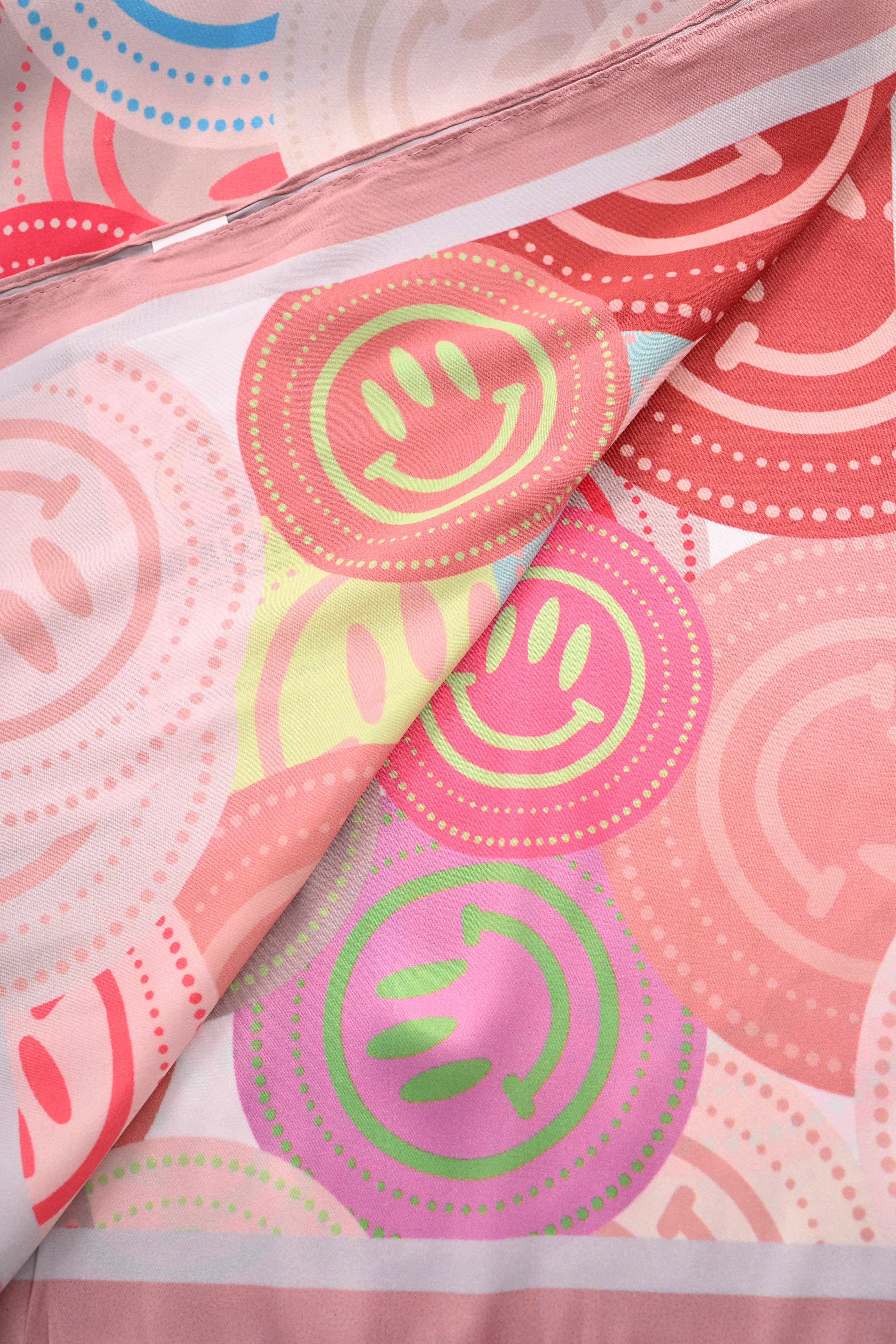 Kort sjaaltje smiley oudroze