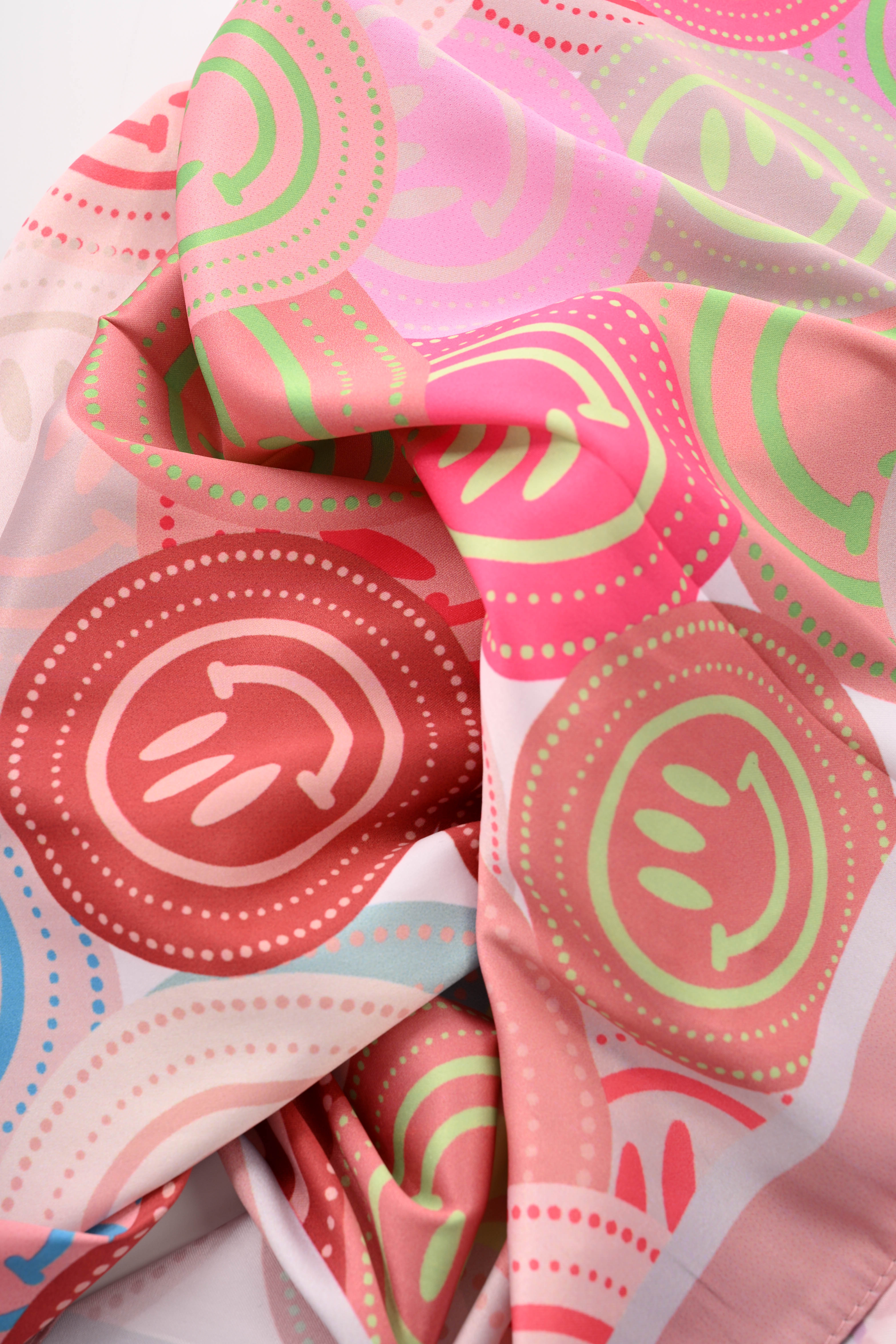 Kort sjaaltje smiley oudroze