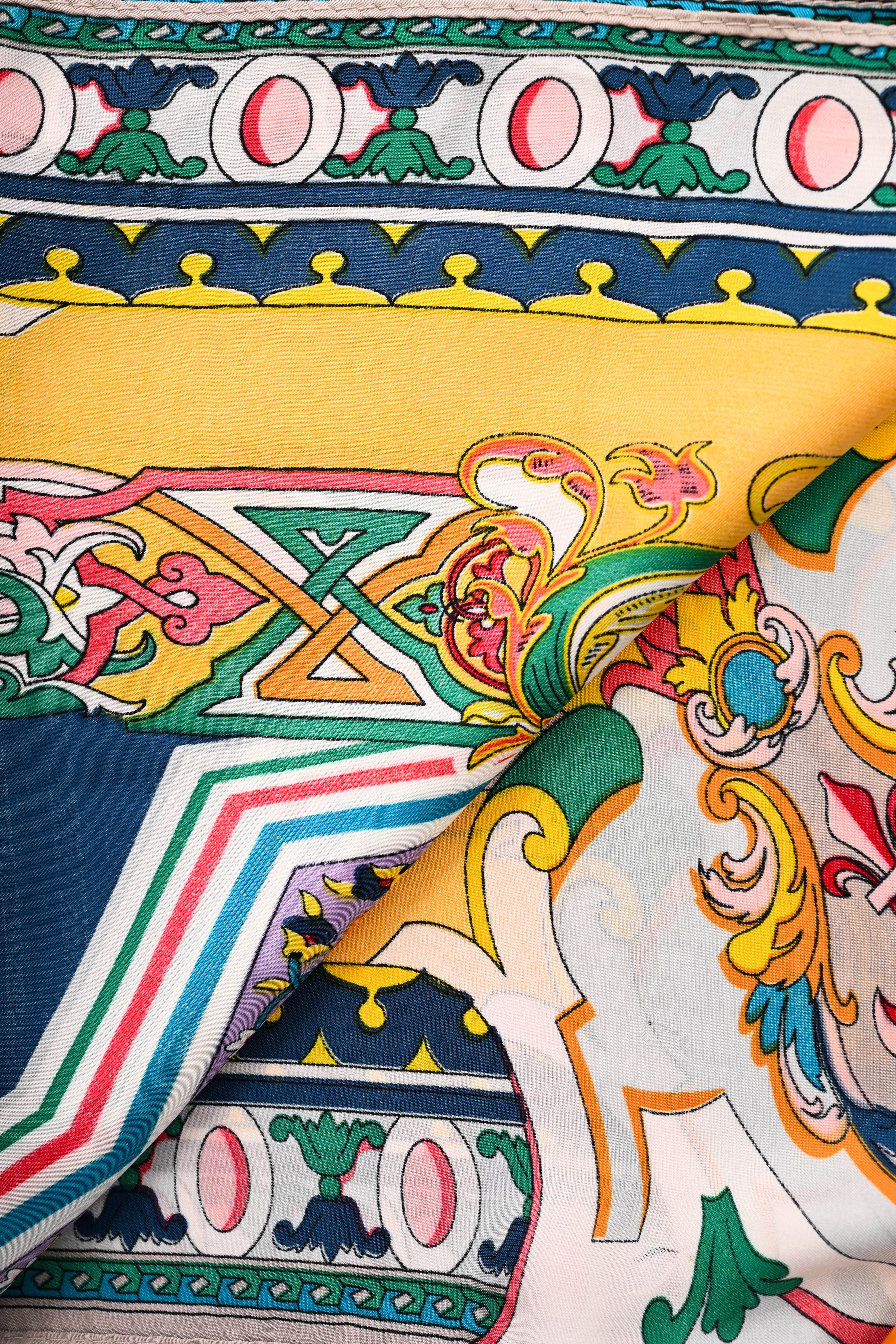 Sjaal mix flowers geel