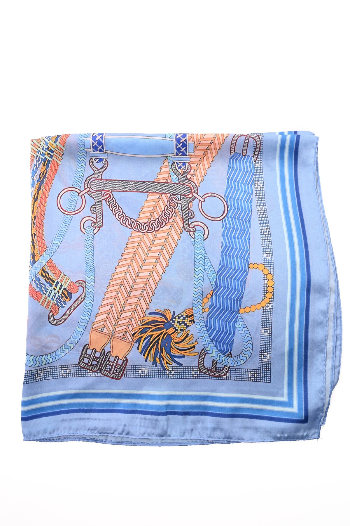 Kort sjaaltje kettingen blauw