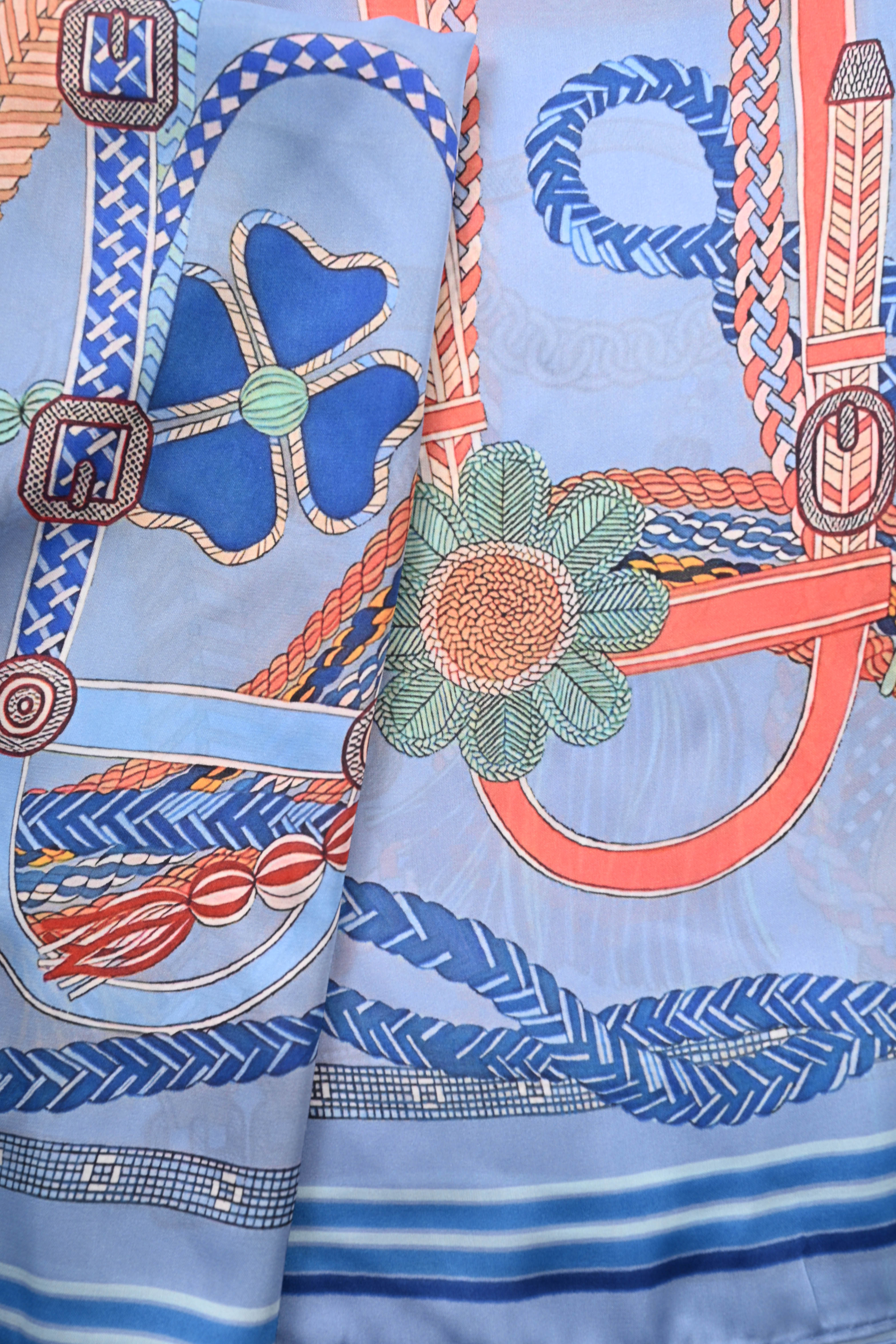 Kort sjaaltje kettingen blauw