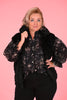 Gilet fake fur borstzak zwart