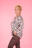 Top v-hals zebra print donkerbruin