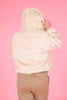 Bomber fake fur capuchon beige