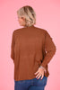 Knitted top basic camel