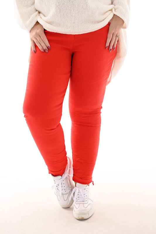 Stretchbroek uni rood