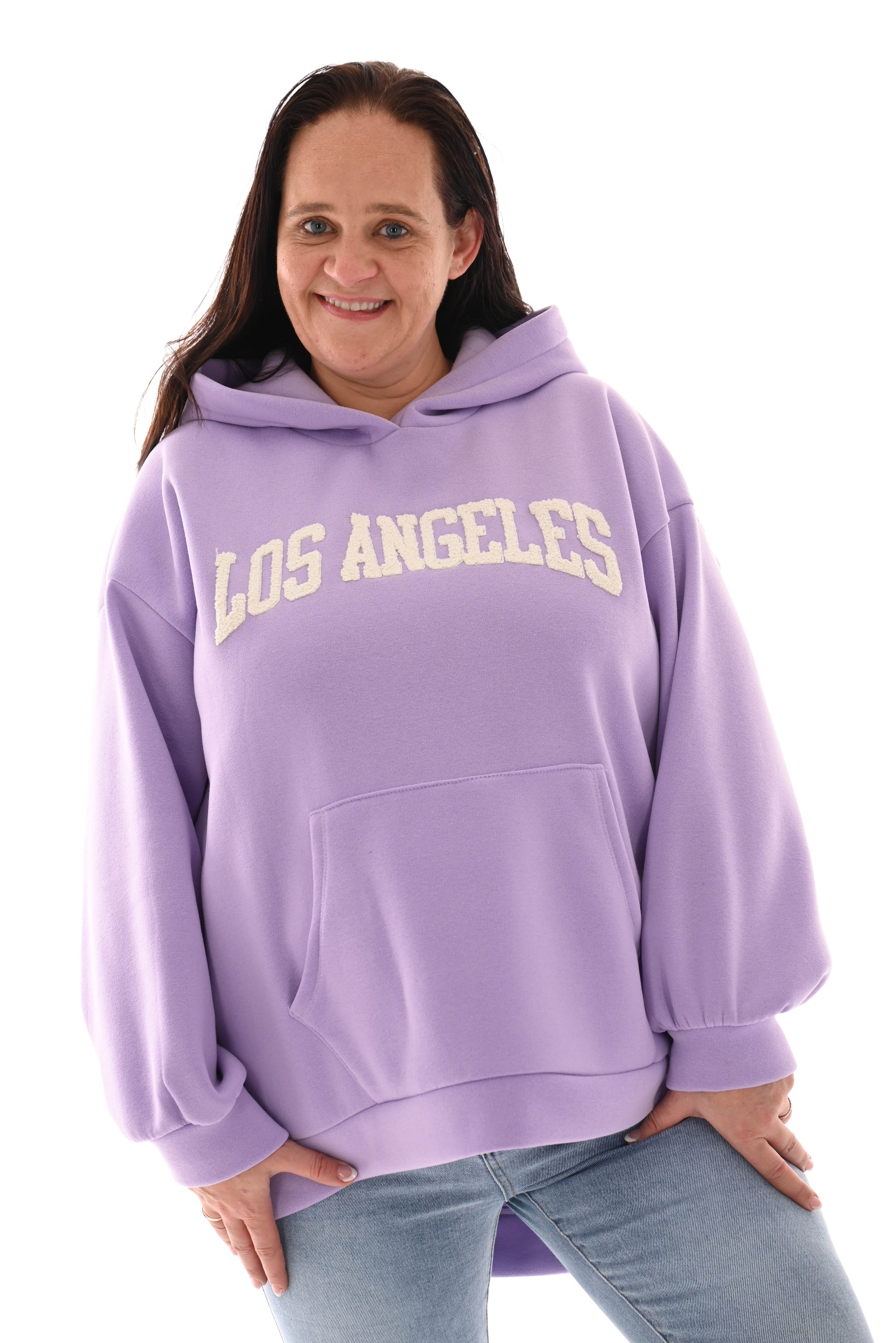 Hoodie Los Angeles lila