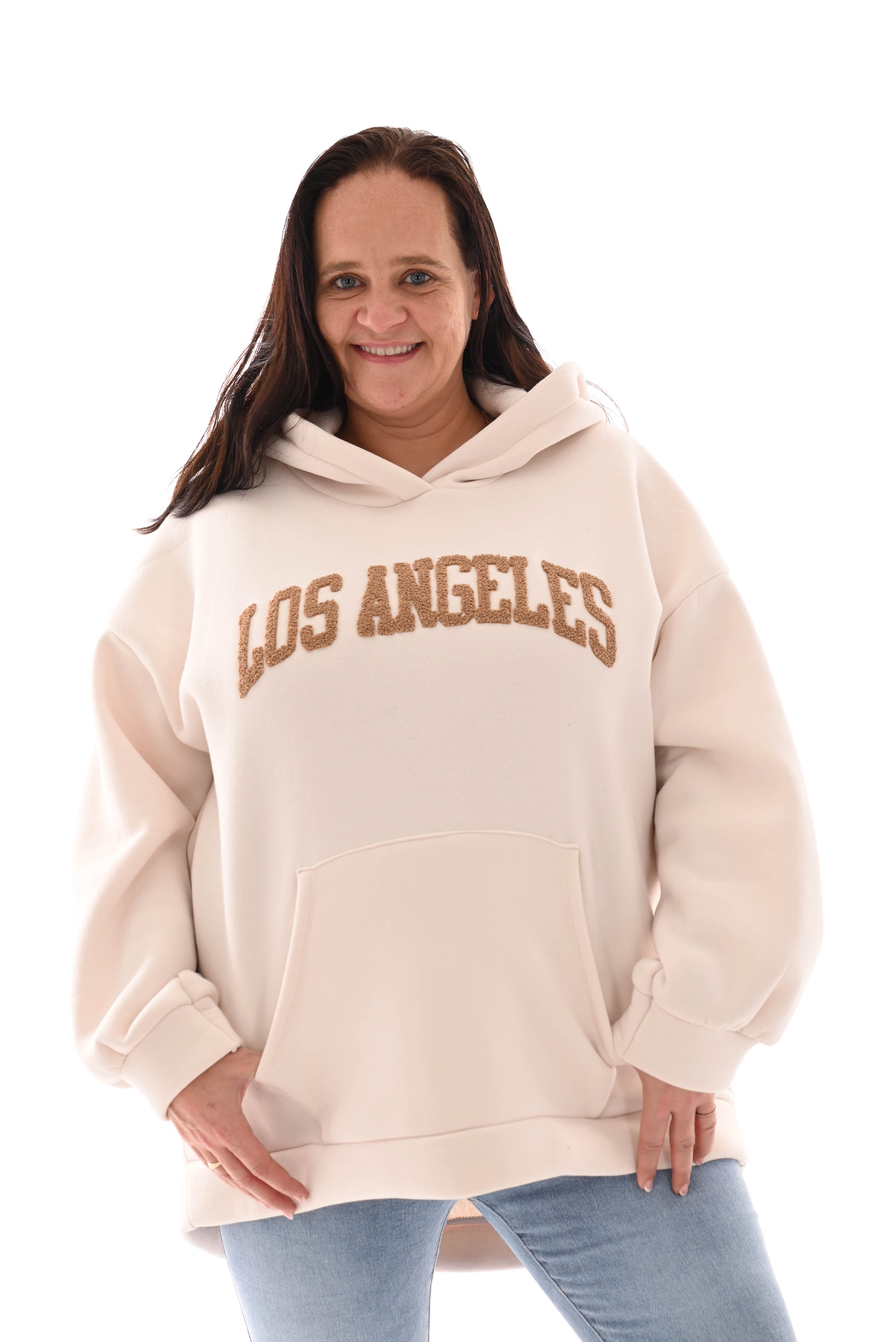 Hoodie Los Angeles roomwit