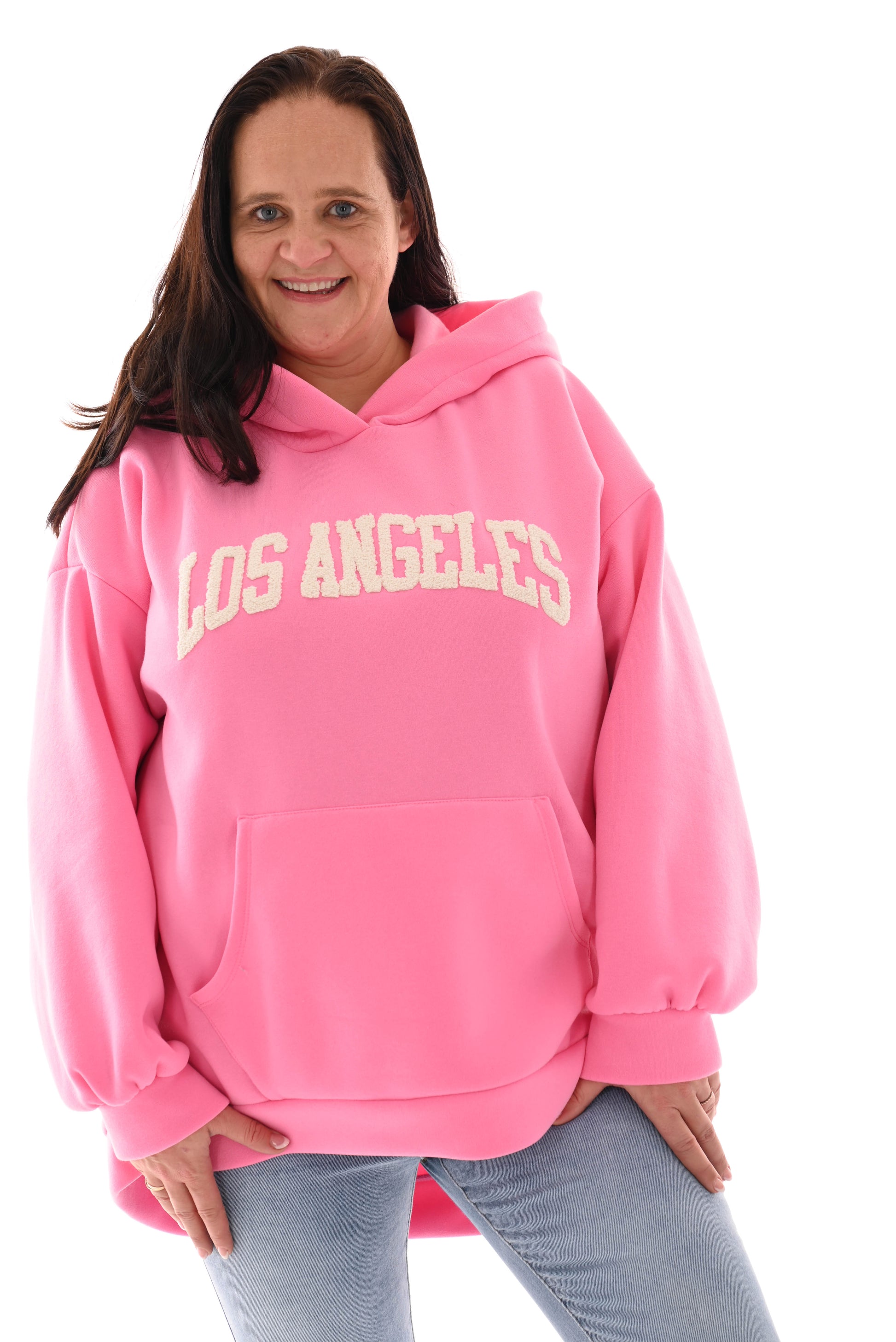 Hoodie Los Angeles roze