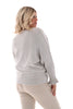 Roezel vleermuis trui glitter beige