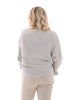 Roezel vleermuis trui glitter beige