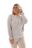 Roezel vleermuis trui glitter beige