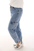 Karostar cargo met knopen middenblauw