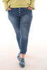 Karostar baggy fit met knopen middenblauw