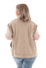 Gilet met drukknopen beige