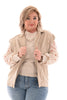 Gilet met drukknopen beige