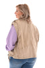 Gilet met rits beige