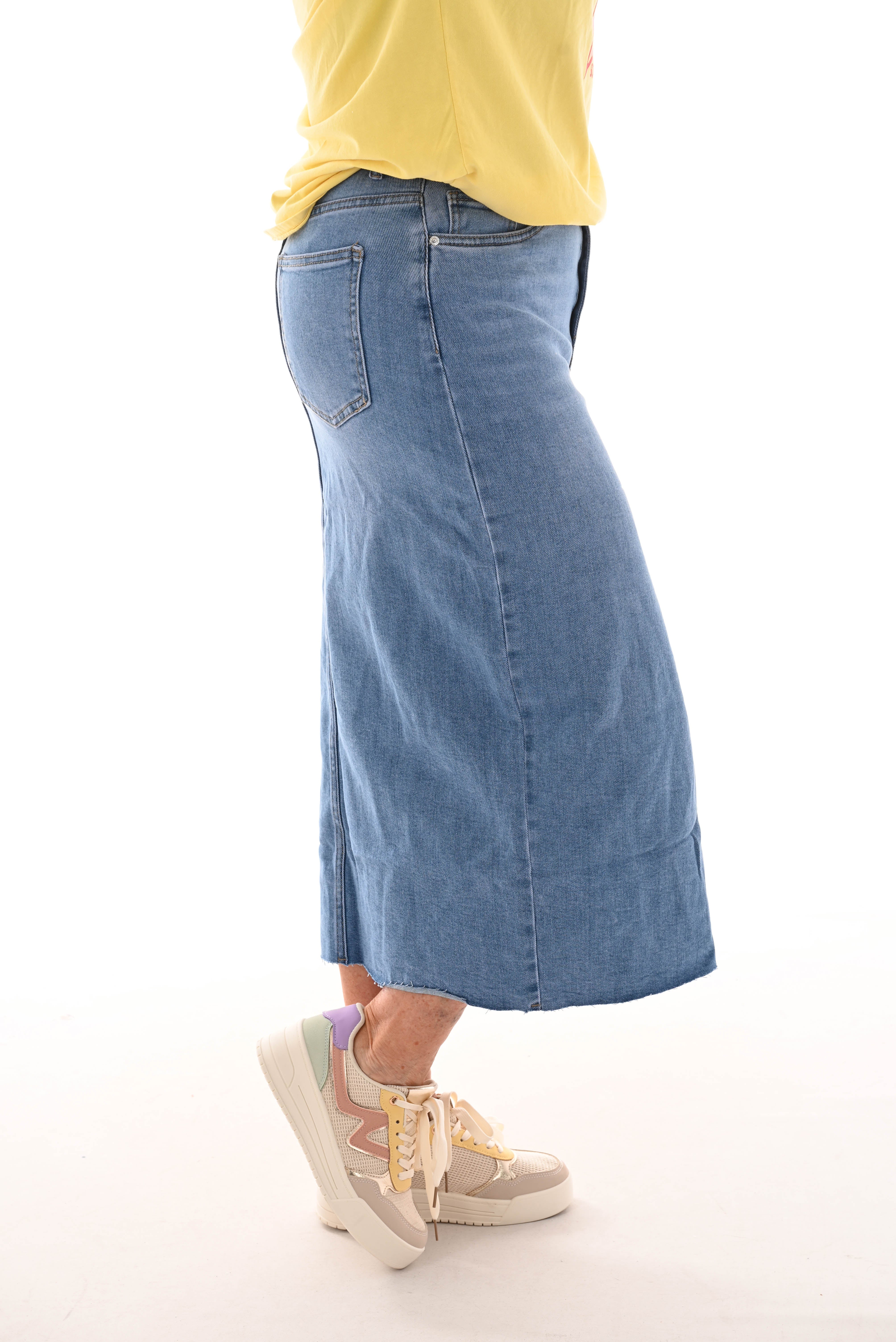 VS midi skirt high waist middenblauw