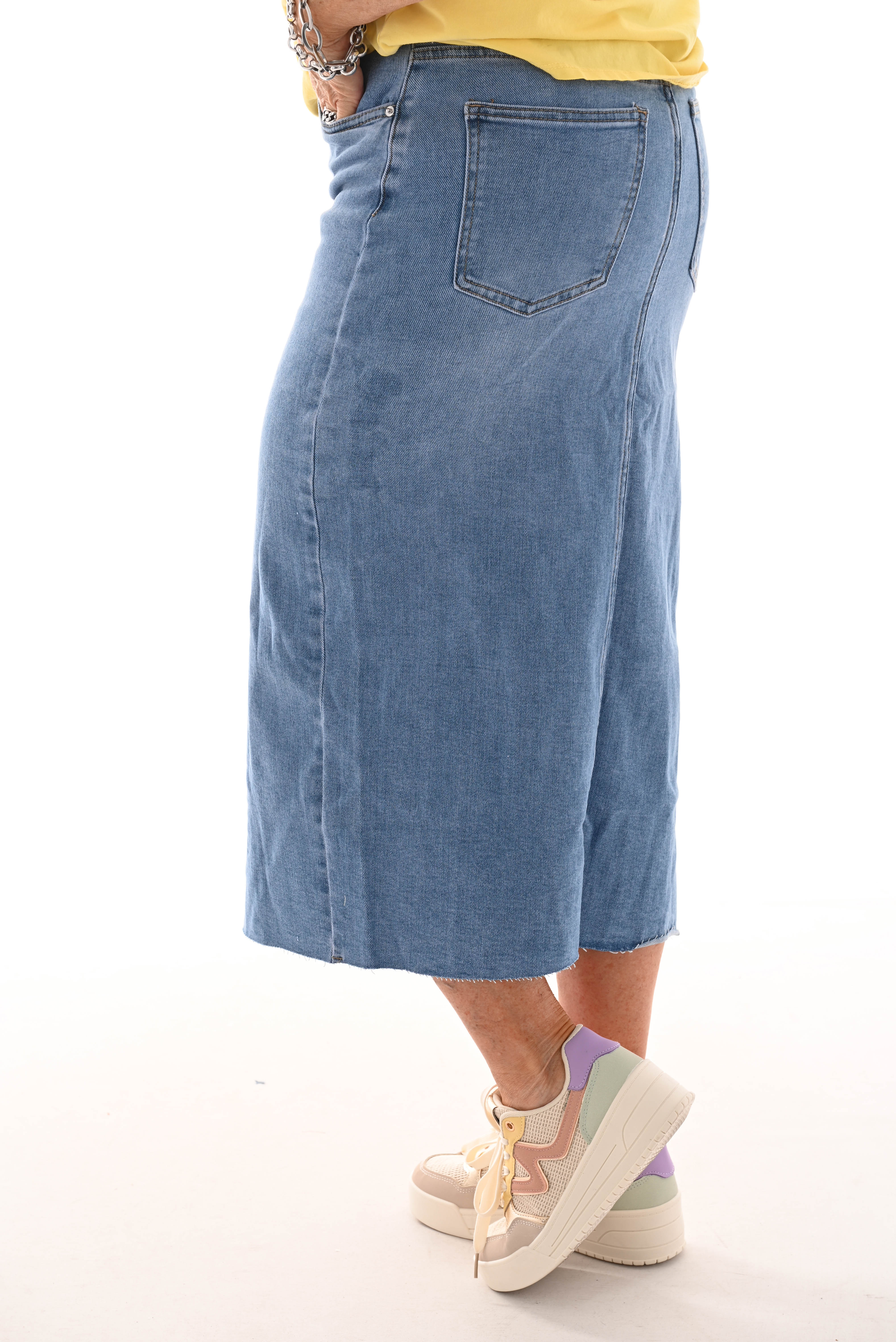 VS midi skirt high waist middenblauw