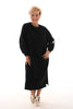 Sweaterdress met applicatie zwart