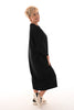 Sweaterdress met applicatie zwart