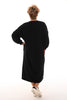Sweaterdress met applicatie zwart