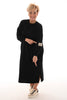 Sweaterdress met applicatie zwart