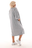 Sweaterdress met applicatie grijs