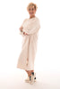 Sweaterdress met applicatie creme