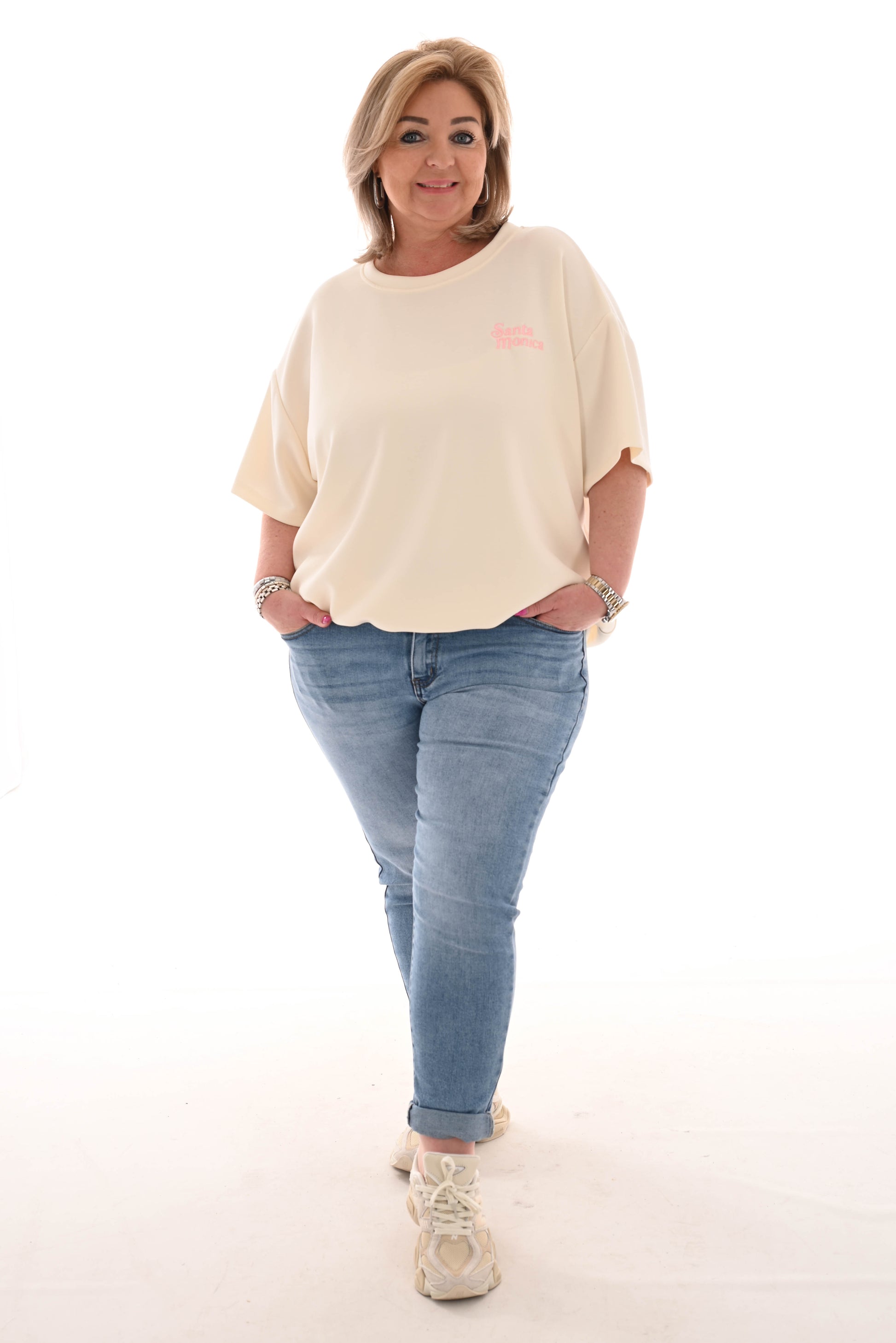 T-shirt Santa Monica creme