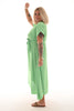 Maxi jurk ceintuur uni pistache