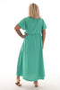Maxi jurk met strik uni turquoise