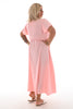 Maxi jurk met strik uni lichtroze