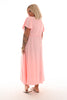 Maxi jurk met strik uni lichtroze