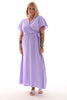 Maxi jurk met strik uni lila