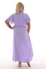 Maxi jurk met strik uni lila