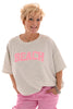 T-shirt beach lichtgrijs