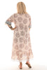 Bohemian dress v-hals beige