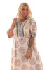 Bohemian dress v-hals beige