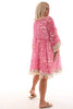 Boho jurkje kwastjes roze