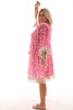 Boho jurkje kwastjes roze