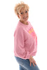 Korte sweater Ibiza roze